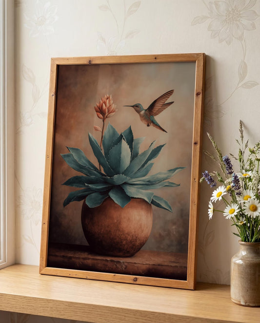 Mexican Agave Wall Art, Desert Agave Canvas Print